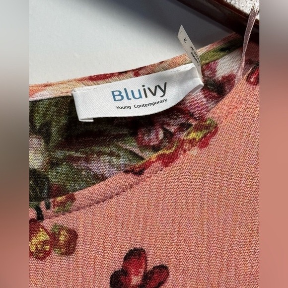 Bluiyv Young Contemporary Romper Dress‎ Pink Floral Long Sleeve Small - Picture 6 of 11